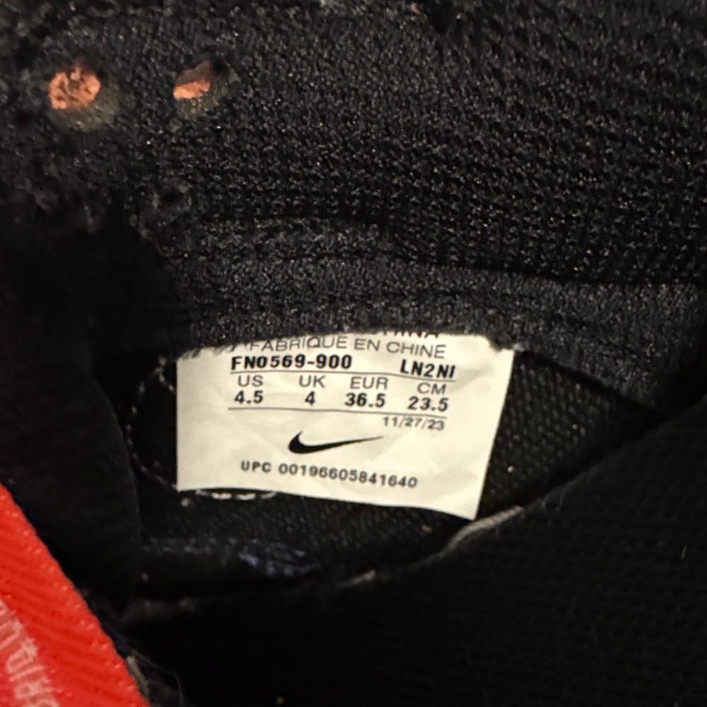 Nike Kids Black, Orange, and Gray Sneakers - Picture 3 of 4